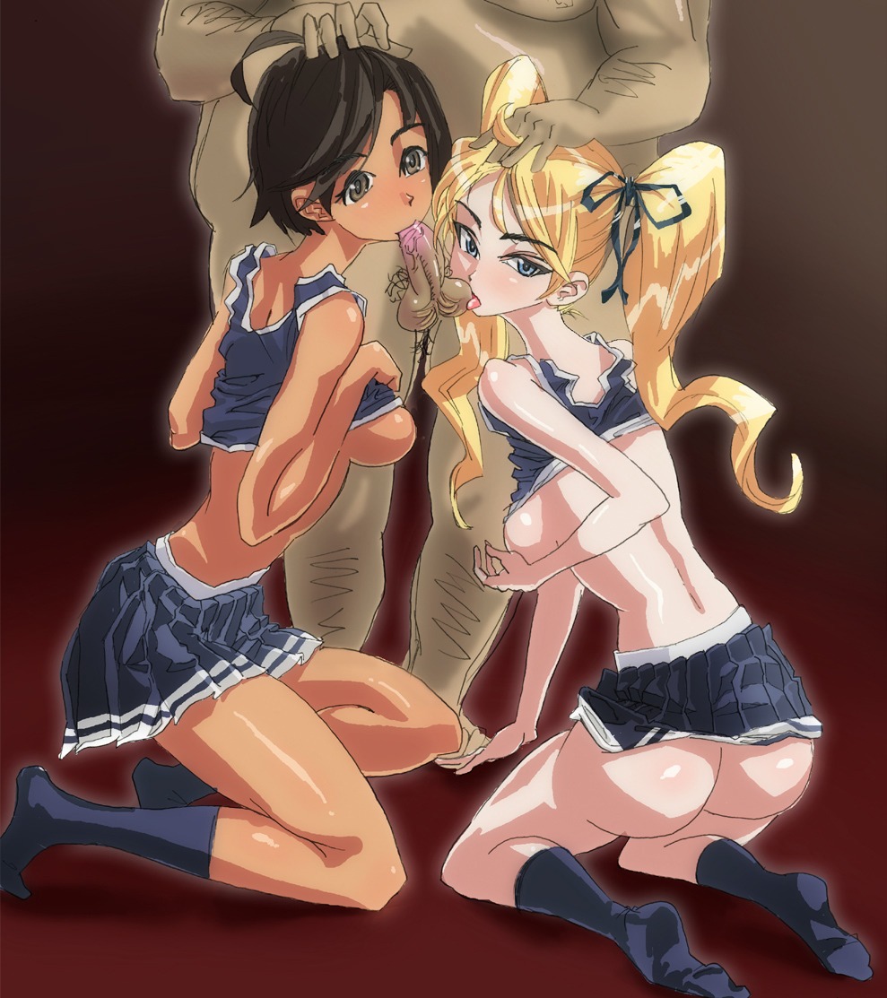 artist_request ass character_request cheerleader dark-skinned_male dark_skin fat_male feet fellatio female footwear hair male old_male older_male older_male_and_younger_female oral rule34 short_hair socks soles ugly_bastard uncensored uniform