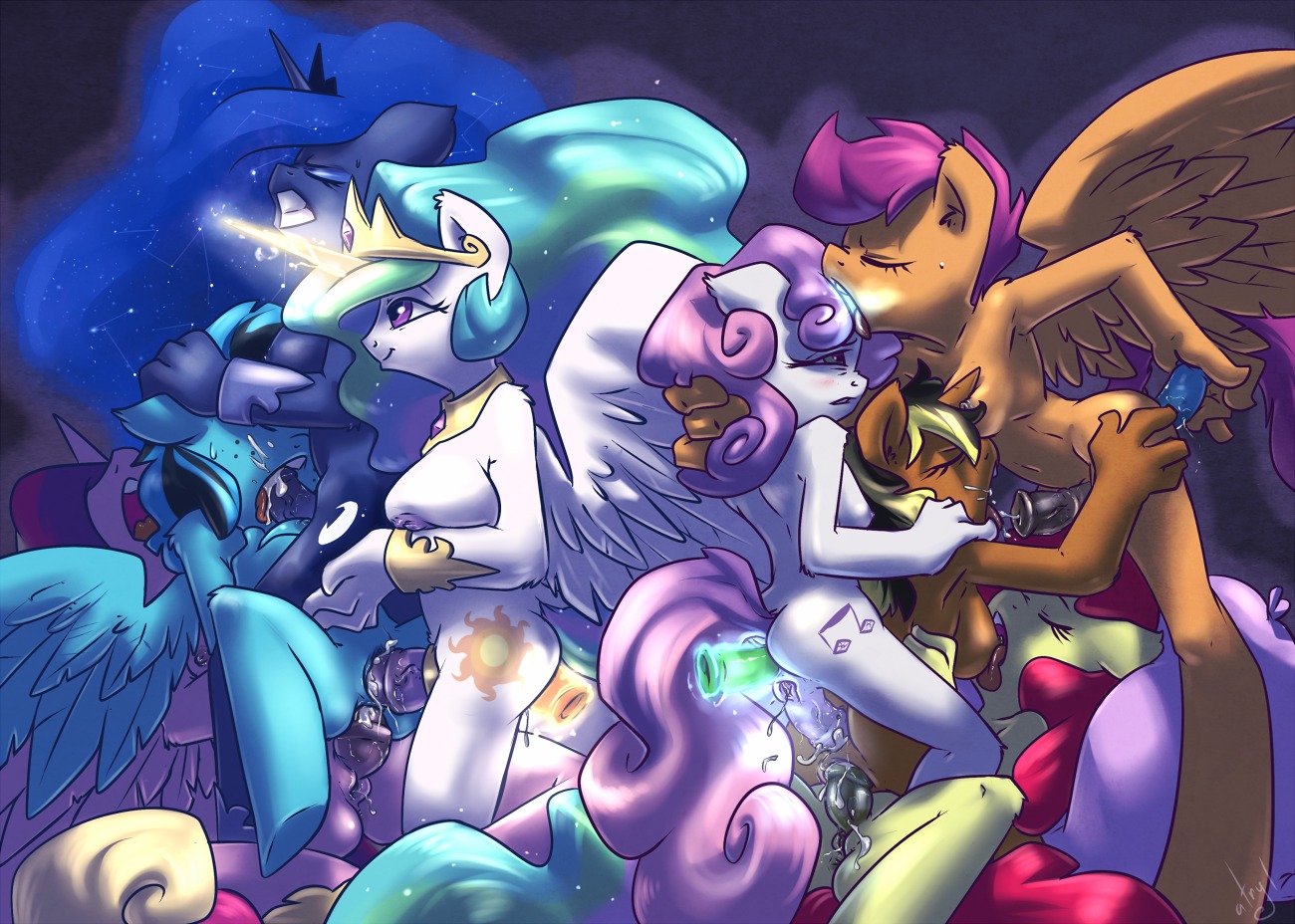2012 aged_up amethyst_(gem) amethyst_necklace anal anal_masturbation anal_penetration animal_genitalia animal_penis anthro anthro_on_anthro anthro_penetrated anthro_penetrating anthro_penetrating_anthro anthrofied apple_bloom_(mlp) atryl balls big_breasts big_hair big_tail black_hair blue_hair blue_tail bodily_fluids breast_size_difference breasts butt butt_grab clenched_teeth closed_smile cosmic_hair crossgender crown cum cum_in_ass cum_in_mouth cum_in_vagina cum_inside cum_on_face cum_while_penetrated cutie_mark cutie_mark_crusaders_(mlp) digital_media_(artwork) dildo e621 earth_pony equid equine equine_genitalia equine_penis erection ethereal_hair fan_character feathered_wings feathers female female_penetrated fluffy fluffy_hair fluffy_tail friendship_is_magic ftg_crossgender fth_crossgender fti_crossgender gem genital_fluids genitals glistening glistening_eyes glistening_gem glistening_hair glistening_jewelry glistening_tail glowing glowing_horn gold_(metal) gold_crown gold_jewelry gold_necklace gold_tiara green_hair green_tail group group_sex gynomorph gynomorph/female gynomorph_penetrating gynomorph_penetrating_female hair hair_size_difference hand_on_butt hasbro headgear herm herm/female herm_penetrating herm_penetrating_female horn horn_size_difference horse intersex intersex/female intersex_penetrating intersex_penetrating_female jewelry levitation light long_hair long_horn long_tail magic magic_user mammal masturbation mature_anthro mature_gynomorph mature_intersex medium_breasts monotone_hair monotone_tail mouth_closed multicolored_hair multicolored_tail my_little_pony mythological_creature mythological_equine mythology necklace necklace_only nipples nude open_mouth oral oral_penetration orgy pegasus penetration penis pink_hair pink_tail pony princess princess_cadance_(mlp) princess_celestia_(mlp) princess_luna_(mlp) purple_hair purple_tail red_hair red_tail royalty scootaloo_(mlp) sex sex_toy shadow simple_background smile snout sweetie_belle_(mlp) tail tail_size_difference teeth tiara tongue toying_self unicorn unicorn_horn vaginal vulva winged_unicorn wings