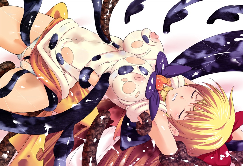 1girls ambiguous_penetration big_breasts bishoujo_senshi_sailor_moon blonde_hair bow breasts clenched_teeth closed_eyes clothing color covered_penetration female forced hair_bow helpless human imminent_penetration imminent_rape imminent_sex implied_penetration implied_sex interspecies katori_(mocchidou) large_breasts medium_breasts minako_aino nipples partially_clothed rape restrained rule34 sailor_venus sex_under_clothes sex_under_dress simple_background skirt tentacle tentacles tentacles_under_clothes torn_clothes uncensored white_background