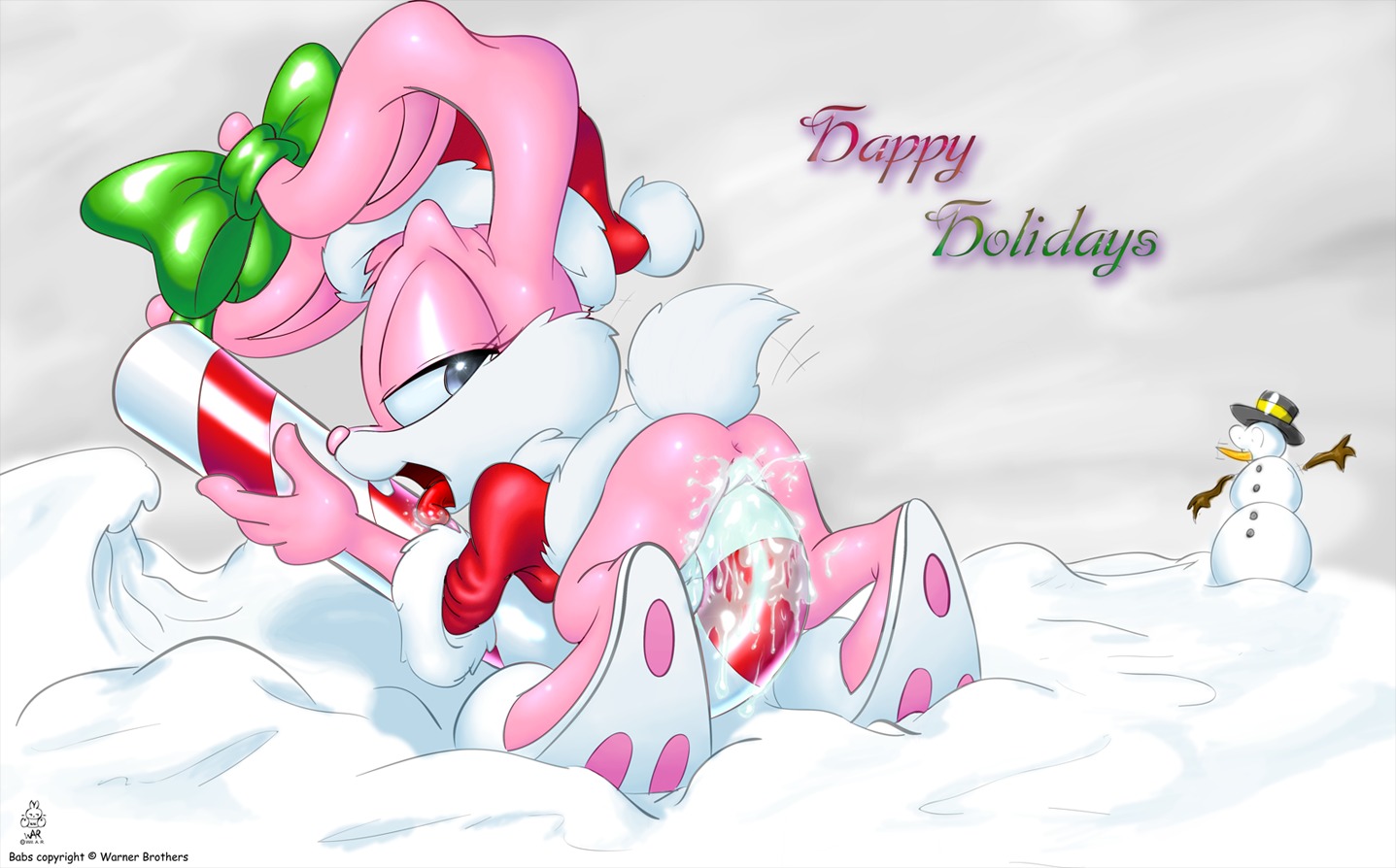 anthro anus babs_bunny bodily_fluids butt candy candy_cane christmas cub cum dessert dildo dildo_in_vagina dildo_insertion dildo_sitting e621 female female_only food fur furry genital_fluids genitals holidays ishoka lagomorph leporid licking looking_at_viewer mammal masturbation open_mouth penetration pink_body pink_fur purple_eyes rabbit rule34 sex_toy sex_toy_in_vagina sex_toy_insertion snow snowman solo tagme tiny_toon_adventures tongue tongue_out uncensored vaginal vaginal_penetration vulva warner_brothers young young_anthro