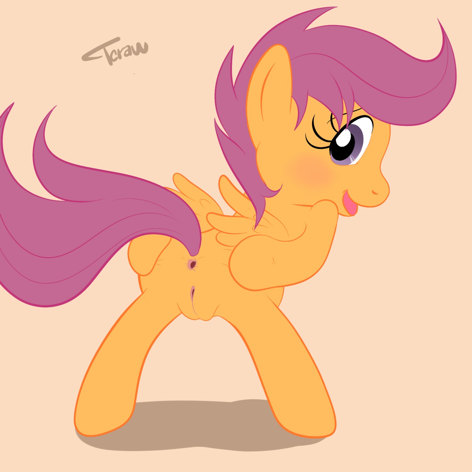 female friendship_is_magic my_little_pony rule34 scootaloo_(mlp) smooth_skin tagme tecraudio