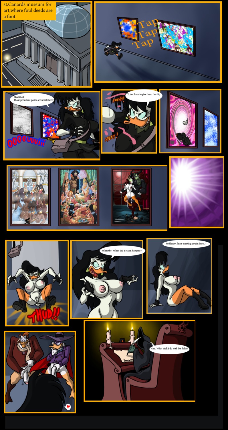 anatid anseriform anthro areola avian bag balls bath big_breasts bird black_hair bodily_fluids book bottomless breast_grab breast_play breast_suck breasts brown_hair clothed clothing comic cum cum_in_vagina cum_inside darkwing_duck demon disney drake_mallard duck ducktales duo e621 english_text erect_nipples erection female female/female flaccid from_behind_position genital_fluids genitals group group_sex hair hand_on_breast harem heart_symbol hi_res high-angle_view horn imminent_sex imp launchpad_(character) lordstevie magic male male/female mask museum navel nipple_outline nipple_piercing nipples non-mammal_breasts non-mammal_nipples nude orgasm painting_(object) penis piercing portal red_hair sculpture sex solo_focus spiral statue sucking text threesome trio vulva water