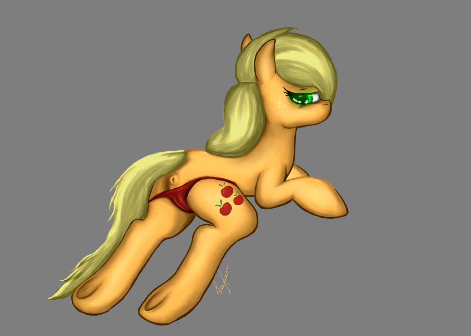 absurd_res alpha_channel anus applejack_(mlp) blonde_hair butt camel_toe clothing cutie_mark e621 earth_pony equid equine female feral freckles friendship_is_magic fur green_eyes hair hasbro hi_res horse leyanor long_hair looking_back mammal my_little_pony orange_body orange_fur panties pony presenting quadruped simple_background solo tail underwear