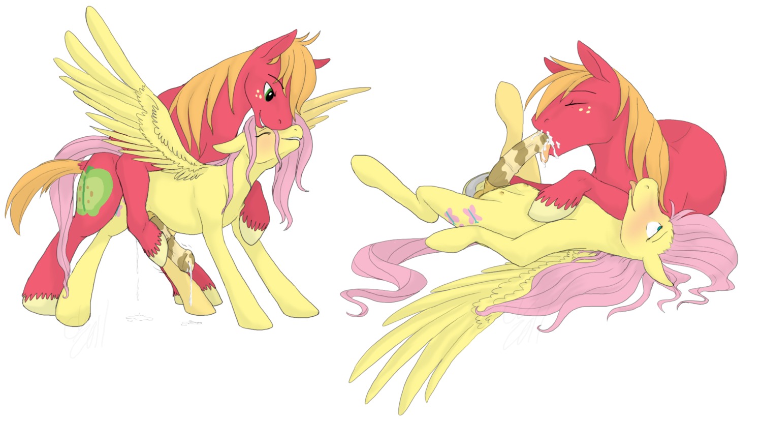 big_macintosh_(mlp) cartoonlion comic earth_pony equine feral fluttershy_(mlp) friendship_is_magic futanari horse intersex male my_little_pony pegasus penis pony rule34 smooth_skin