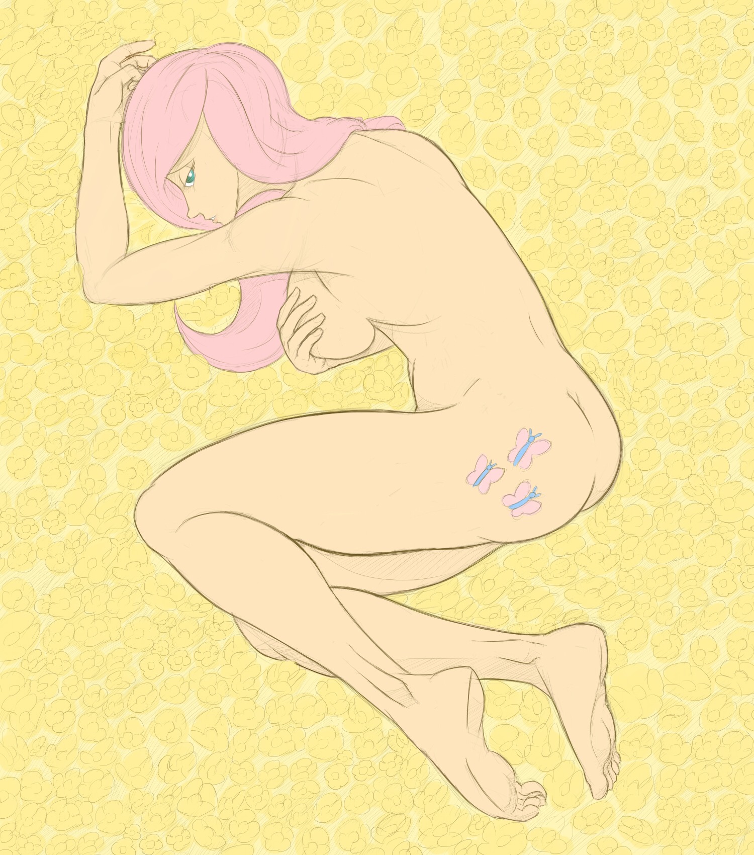 female fluttershy_(eg) fluttershy_(mlp) friendship_is_magic jakneurotic my_little_pony rule34 smooth_skin tagme