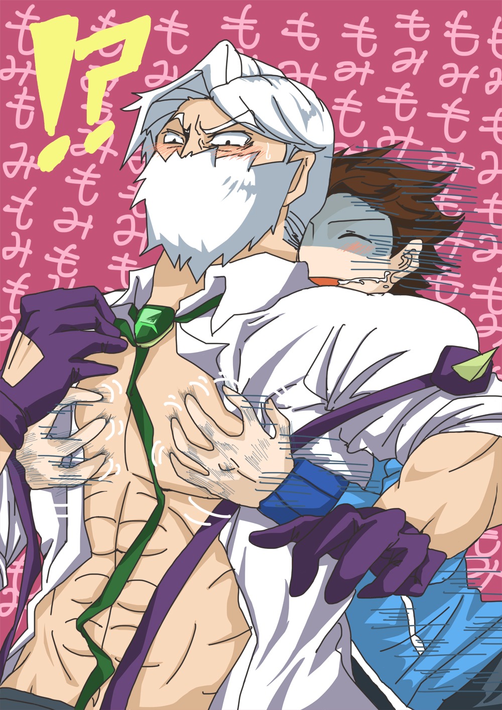 beard blush clothes color drayden female hilbert_(pokemon) human male male_only multiple_males muscles pokemon rule34 tagme yaoi