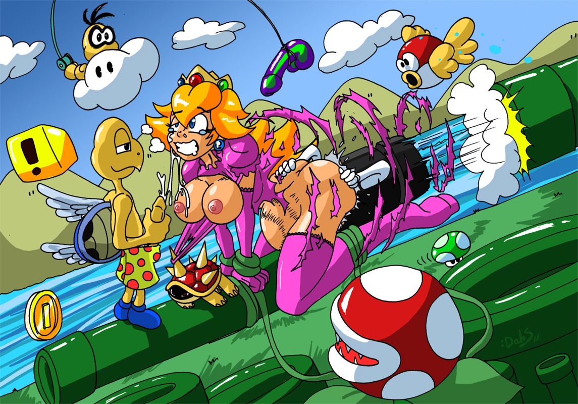 blue_eyes breasts bullet_bill cheep_cheep dahs dildo ejaculation female handjob human koopa_troopa lakitu male mario_(series) masturbation nintendo paratroopa piranha_plant princess_peach rape rule34 sex_toy spiny straight super_mario_bros. torn_clothes warp_pipe