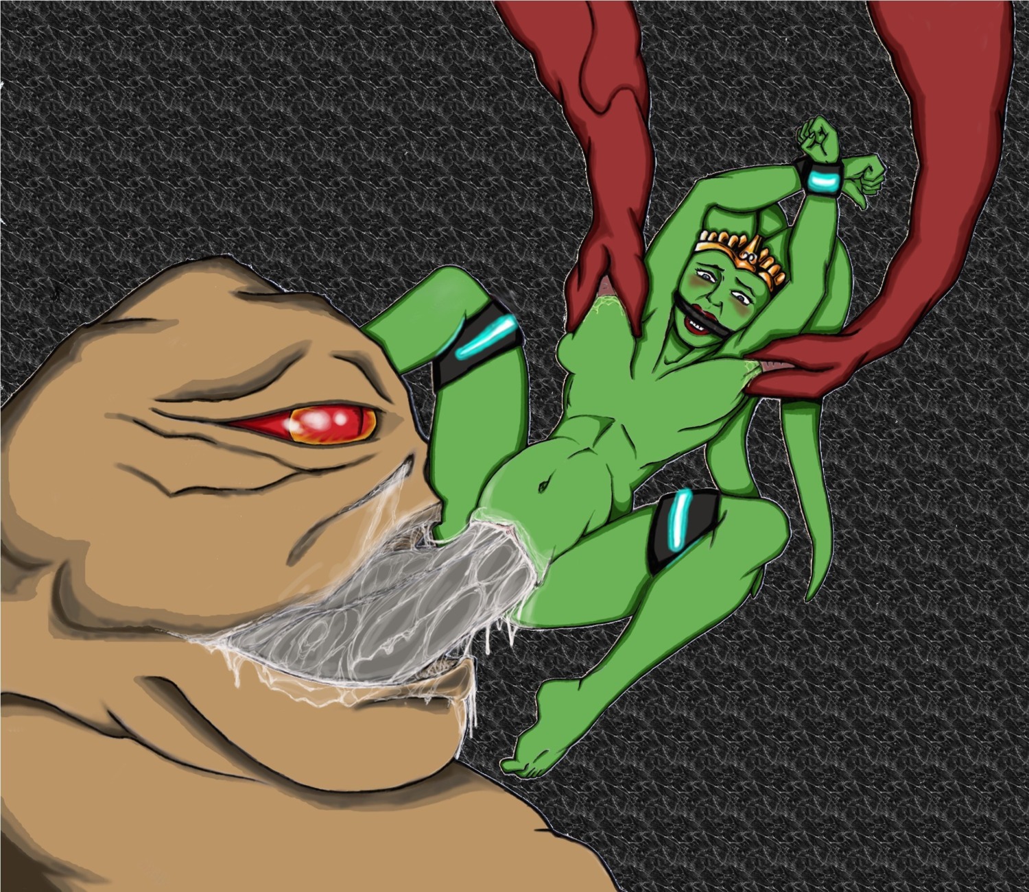 bondage darkkrone female gag green_skin hussien hutt jabba_the_hutt nipples nude oola pussy return_of_the_jedi rule34 slave star_wars twi'lek