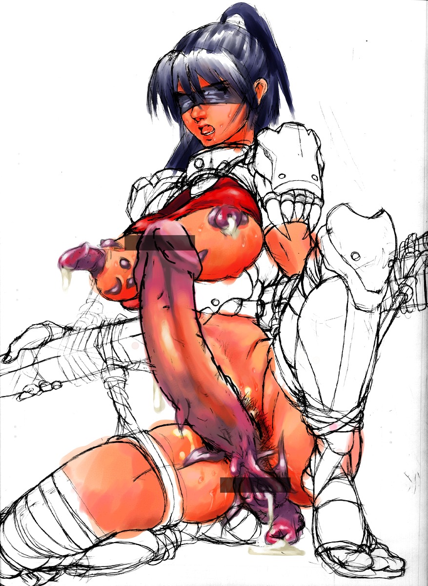 1futa black_hair blindfold breasts censored cum futa_only futanari hair highres human intersex long_hair mikoyan multi_genitalia multi_penis nipples open_mouth penis penis_nipples pixiv_manga_sample ponytail pubic_hair pussy red_skin resized rule34 sitting solo soul_calibur soul_calibur_iii sweat taki_(soulcalibur) tied_hair triphallia what