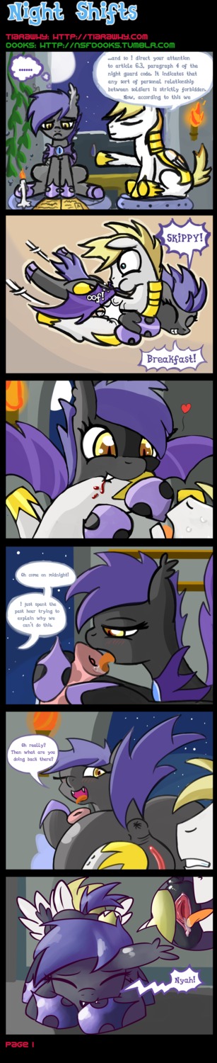 69_position absurd_res anus bat_pony bite blood bodily_fluids book candle castle cloud_skipper_(mlp) comic cunnilingus duo e621 english_text equid equine erection fan_character feathered_wings feathers fellatio female feral friendship_is_magic genitals hasbro hi_res long_image male male/female mammal membrane_(anatomy) membranous_wings midnight_blossom my_little_pony mythological_creature mythological_equine mythology night_guard_(mlp) oral pegasus penile penis royal_guard_(mlp) sex tall_image text thestral tiarawhy url vaginal vulva white_body white_feathers wings