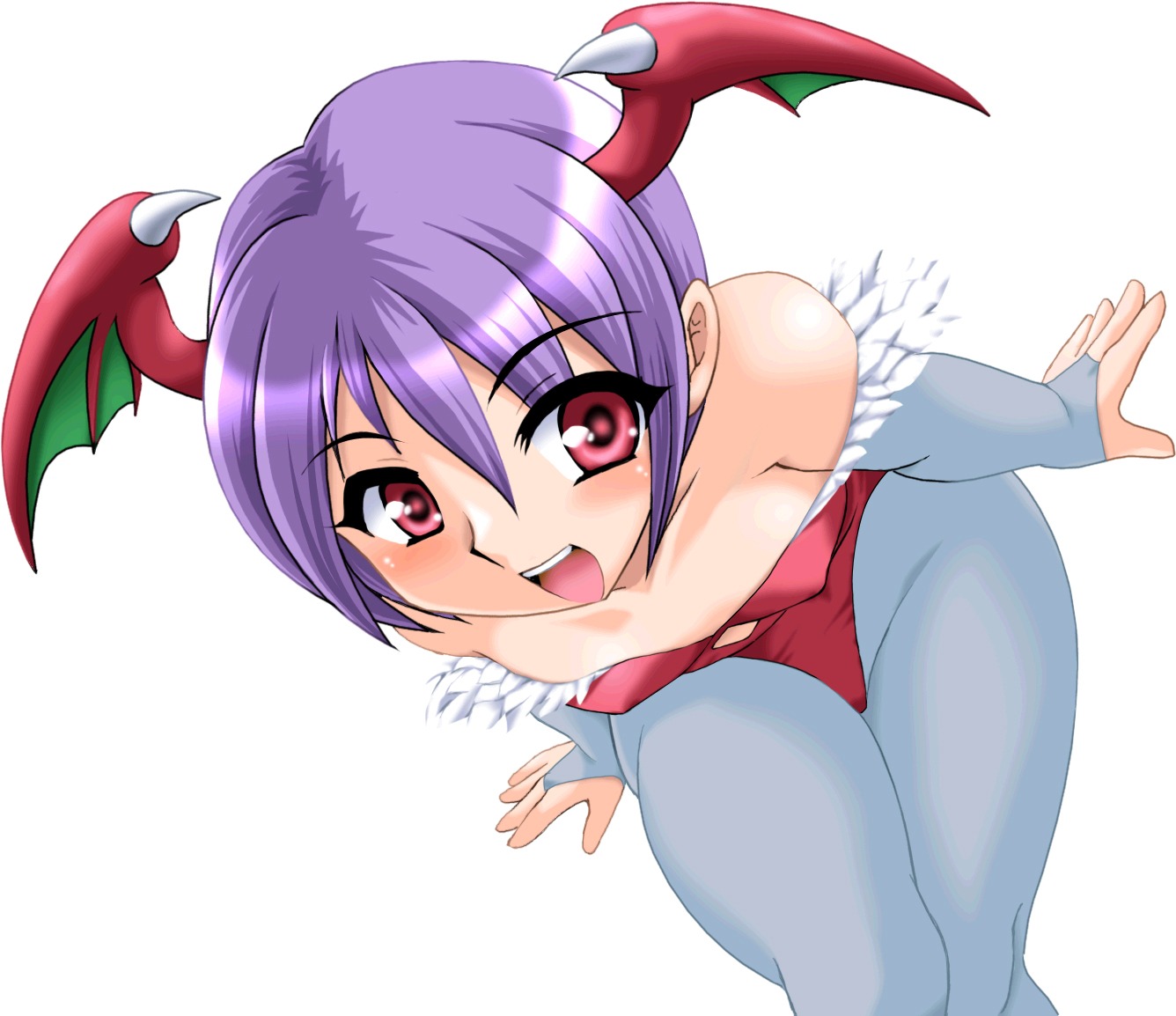 capcom clothing darkstalkers demon female flat_chest lilith_aensland rule34 succubus tagme toushi_ryoku