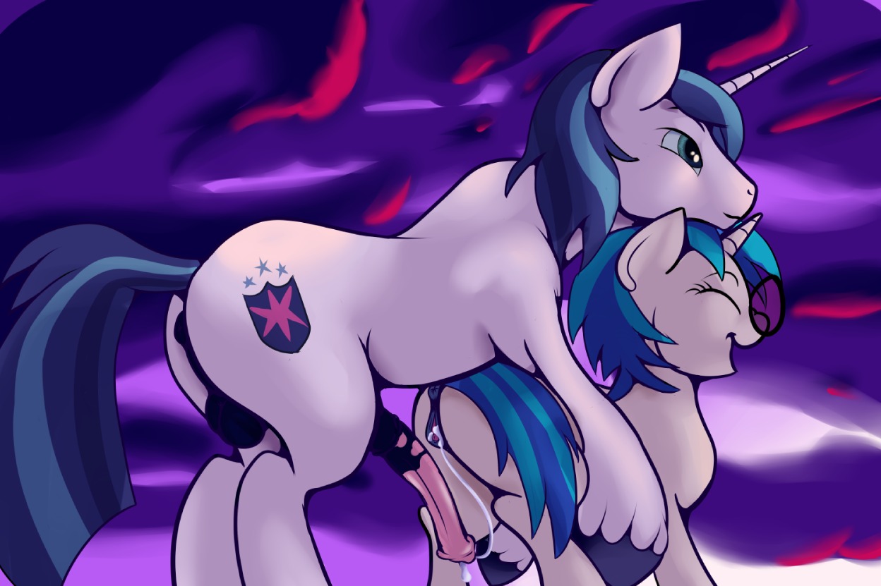 after_sex animal_genitalia animal_penis anus balls blue_eyes blue_hair bodily_fluids cum cum_inside cum_string cutie_mark duo e621 equid equine equine_genitalia equine_penis erection eyes_closed eyewear female feral friendship_is_magic from_behind_position genital_fluids genitals glasses hair hasbro horn male male/female mammal my_little_pony mythological_creature mythological_equine mythology nude open_mouth penis quadruped ragingsemi sex shining_armor_(mlp) tail unicorn vinyl_scratch_(mlp) vulva