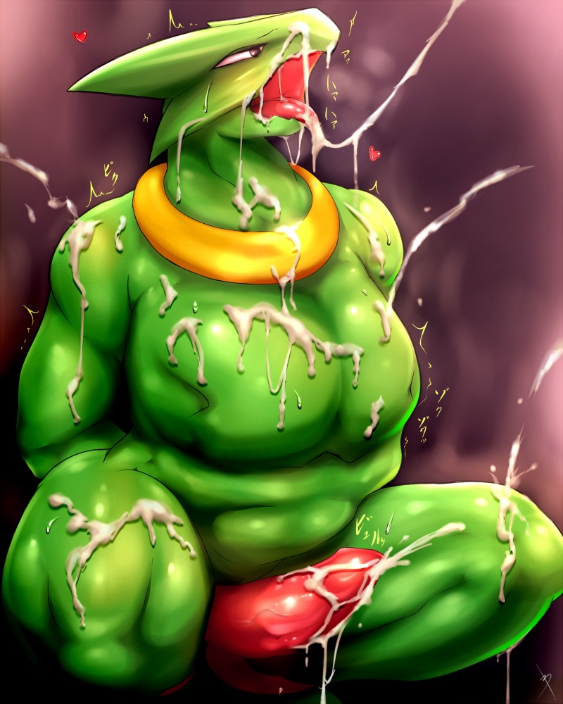 4:5 anthro bamia bodily_fluids bukkake cum cum_from_offscreen cumshot digital_media_(artwork) dragon e621 ejaculation erection galaxy_fight genital_fluids genitals green_body green_skin gunter_(galaxy_fight) heart_symbol hearts_around_body hearts_around_head licking male motion_lines motion_outline mythological_creature mythological_scalie mythology nude orgasm penis scalie solo sunsoft tongue tongue_out tremble_spikes
