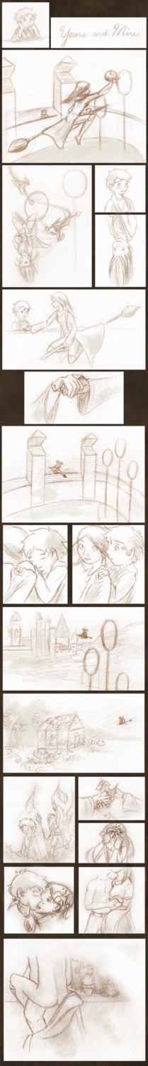 1girls breasts broom comic couple couple_(romantic) english_text female gryffindor hand_holding harry_potter hogwarts_robe holding_hands katie_bell kissing monochrome neville_longbottom quidditch robe rough_sketch rule34 sex sketch straight tagme text wholesome witch_(harry_potter)