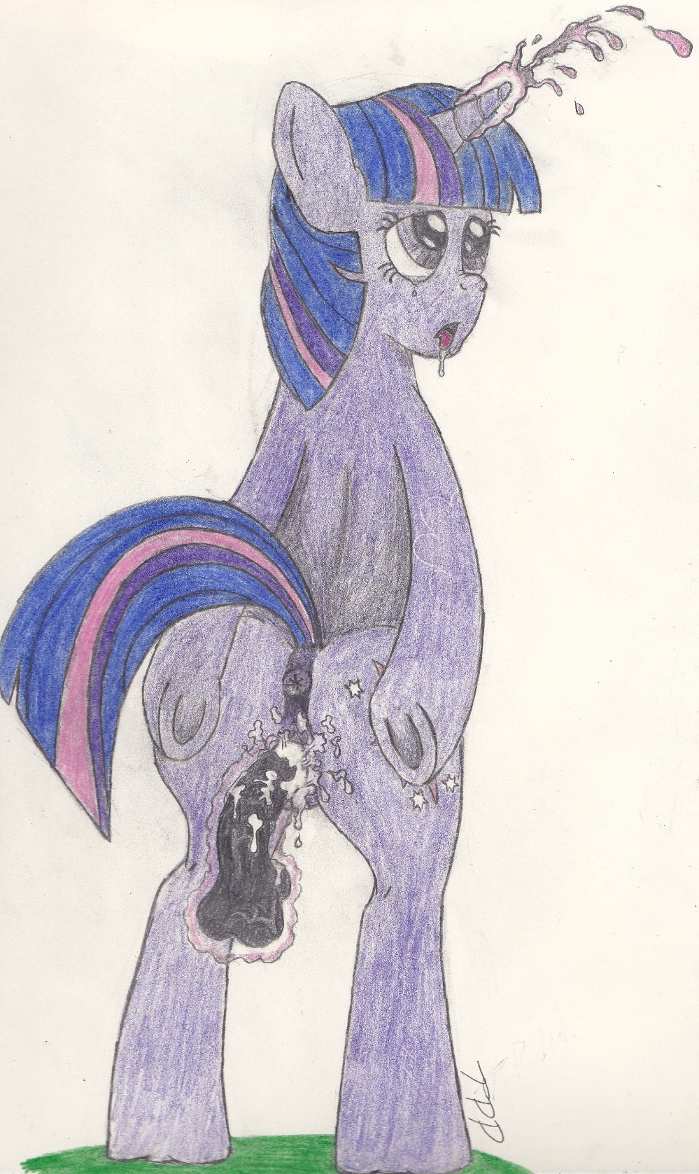 equine female feral friendship_is_magic my_little_pony rule34 straight_hair tagme thepickledpony twilight_sparkle_(mlp) unicorn