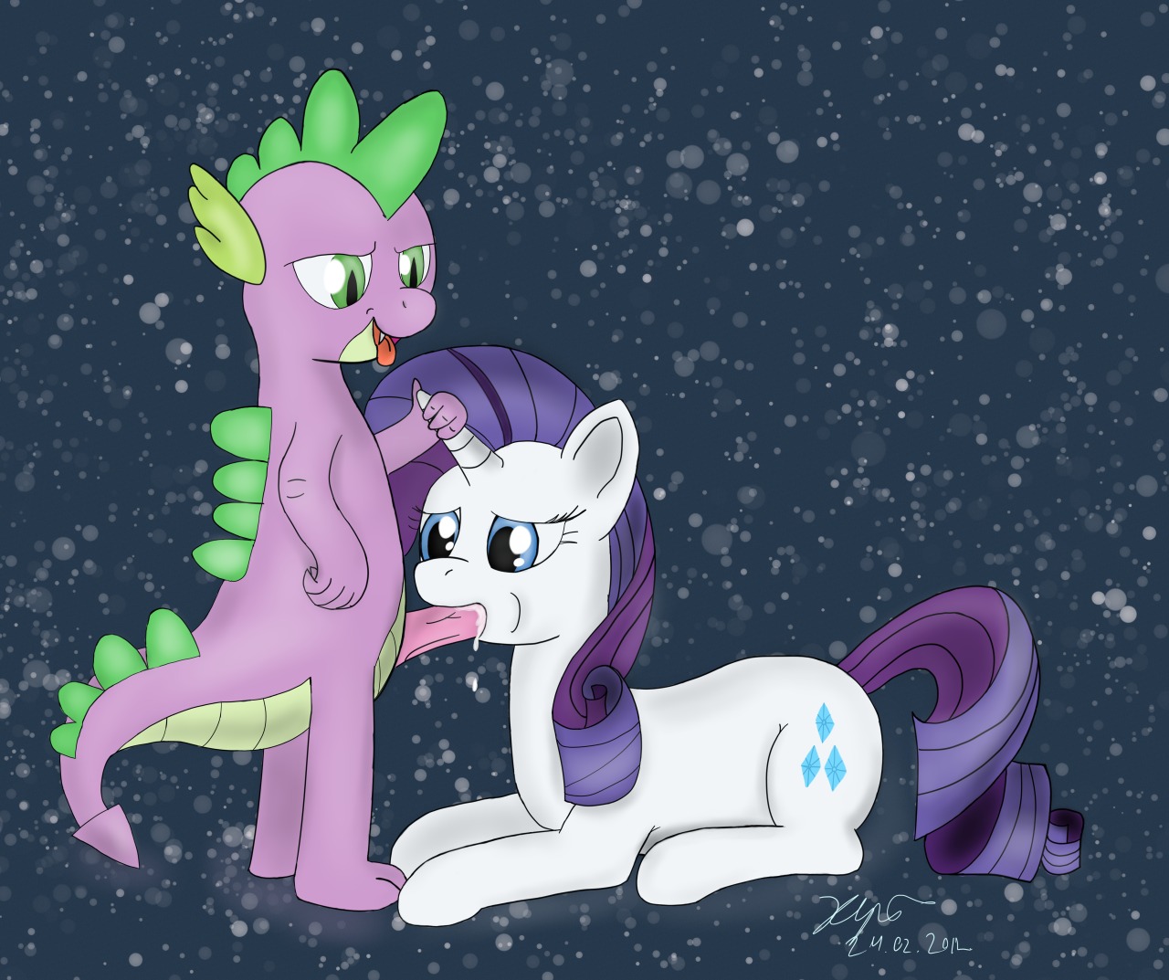 2012 abstract_background blue_eyes bodily_fluids cum cum_in_mouth cum_inside curly_hair cutie_mark dragon duo e621 equid equine erection fellatio female female_penetrated feral friendship_is_magic fur genital_fluids genitals green_eyes hair hasbro horn horn_grab interspecies male male/female male_penetrating male_penetrating_female mammal my_little_pony mythological_creature mythological_equine mythological_scalie mythology oral oral_penetration penetration penile penis pupils purple_body purple_hair rarity_(mlp) scalie sex simple_background sitting slit_pupils spike_(mlp) standing tail tongue tongue_out unicorn unicorn_horn white_body white_fur xyi