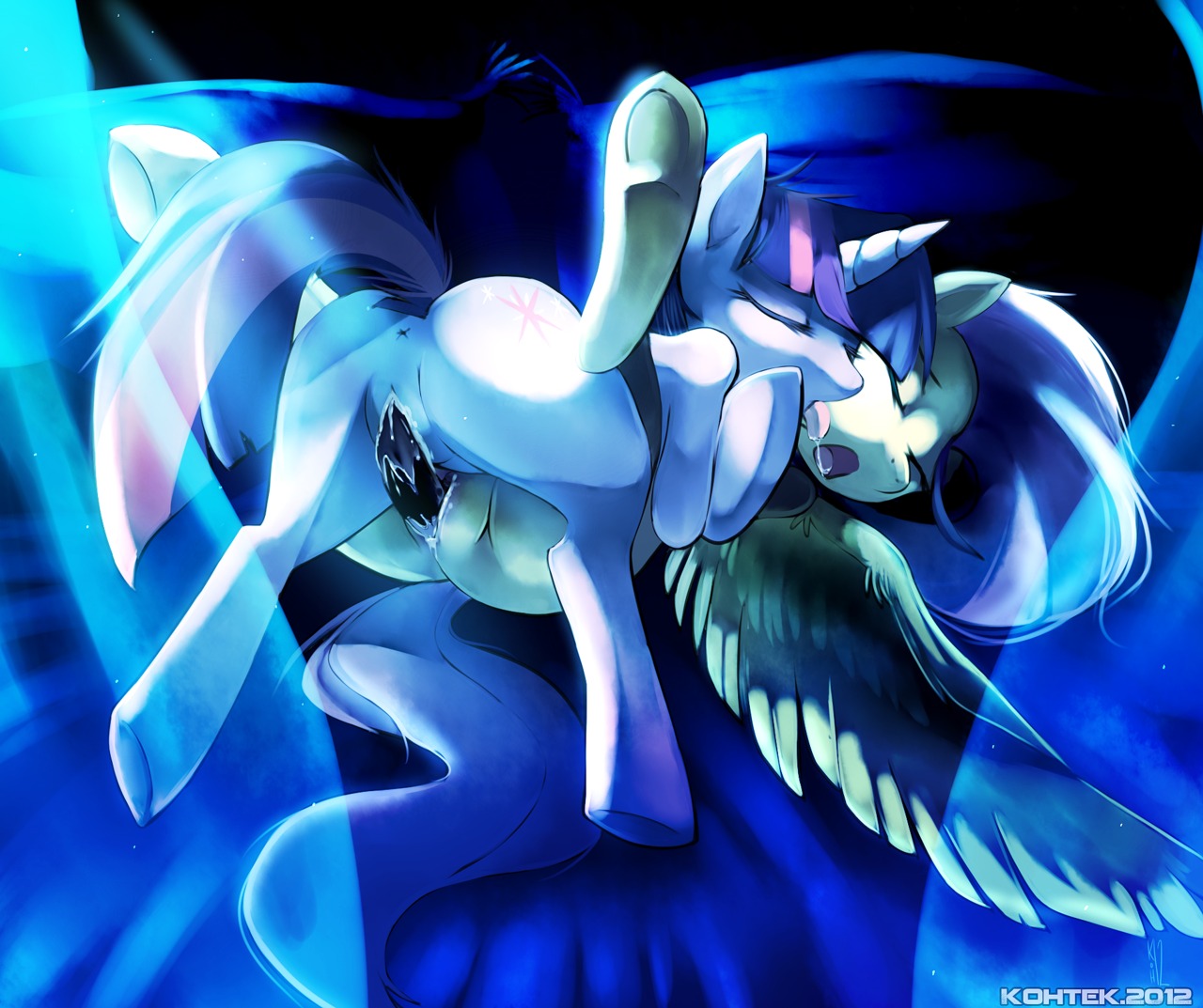 2012 anus blue_eyes bodily_fluids butt cutie_mark digital_media_(artwork) dildo double_dildo drooling duo e621 equid equine eyes_closed feathered_wings feathers female female/female feral fluttershy_(mlp) friendship_is_magic fur genital_fluids genitals hair hasbro hooves horn kevinsano kissing kohtek legs_up long_hair mammal multicolored_hair my_little_pony mythological_creature mythological_equine mythology nude open_mouth pegasus penetration pink_hair purple_body purple_fur purple_hair quadruped saliva saliva_string sex sex_toy spread_legs spreading tail tongue tongue_out twilight_sparkle_(mlp) two_tone_hair underhoof unicorn vaginal vaginal_fluids vulva wing_boner wings yellow_body yellow_feathers