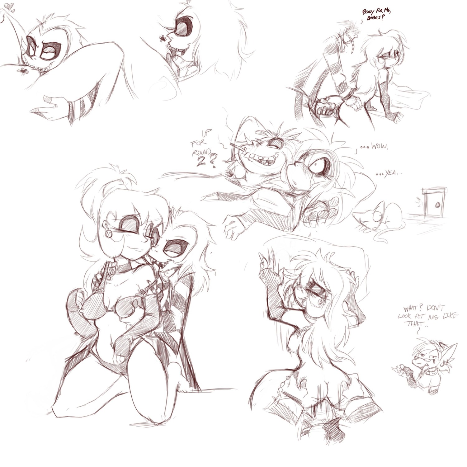 anal_sex beetlejuice beetlejuice_(character) behind cunnilingus doggy_style female lydia_deetz mel_the_hybrid rule34