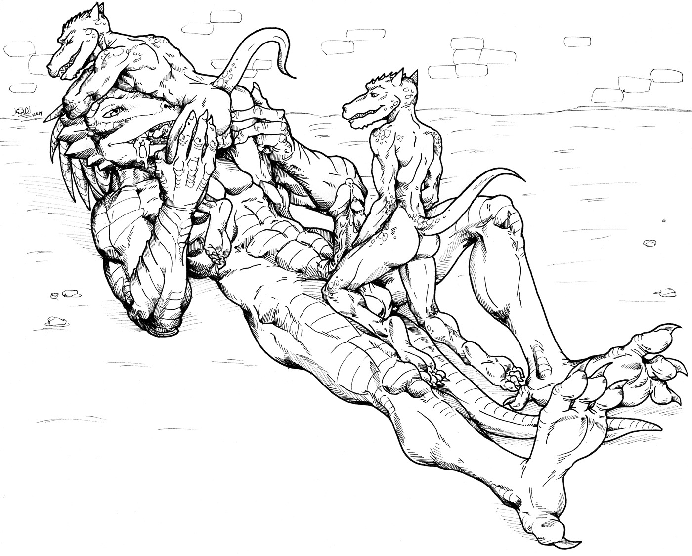 3rd_edition anal anal_fingering anthro ball_size_difference balls barefoot black_and_white bodily_fluids cum cum_in_mouth cum_inside cumshot dragon dragonborn_(dnd) dungeons_and_dragons e621 ejaculation erection fantasy feet fellatio fingering frottage genital_fluids genitals group group_sex hasbro humanoid_genitalia humanoid_penis jim-medic-dude kneeling kobold larger_male larger_penetrated larger_sub lying male male/male male_penetrated male_penetrating male_penetrating_male monochrome mythological_creature mythological_scalie mythology nude on_back oral oral_penetration orgasm orgasm_face penetration penile penile_penetration penis penis_size_difference penises_touching precum role_reversal scalie sex size_difference smaller_male submissive threesome trio wizards_of_the_coast