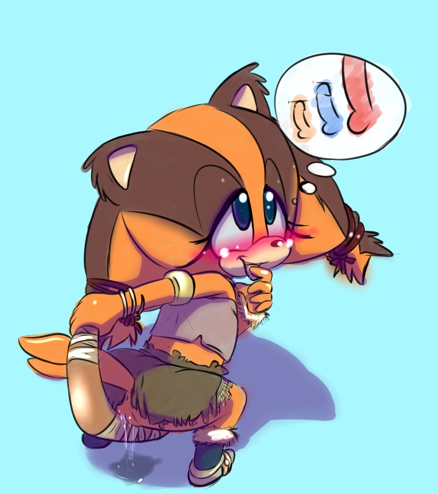 2014 anthro anus badger bodily_fluids boomerang clothing digital_media_(artwork) disembodied_penis dream e621 fantasizing female freeflyspecter genital_fluids genitals male mammal masturbation mustelid musteline penis ring sega solo sonic_boom sonic_the_hedgehog_(series) sticks_the_jungle_badger thought_bubble vaginal vaginal_fluids vaginal_masturbation vulva
