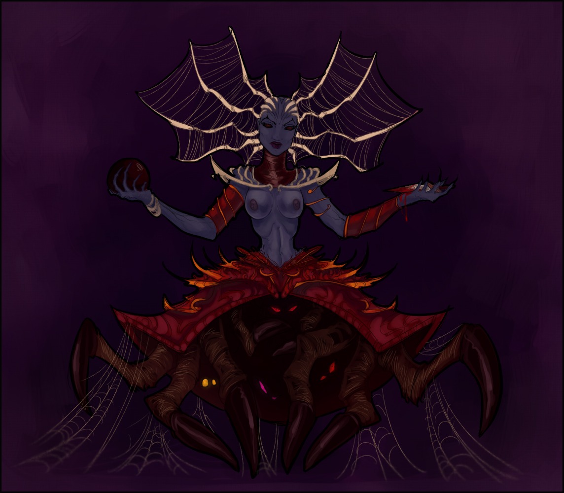 1girls breasts female female_only front_view monster_girl nightmare_waifu oblivion rule34 spider_daedra tagme the_elder_scrolls