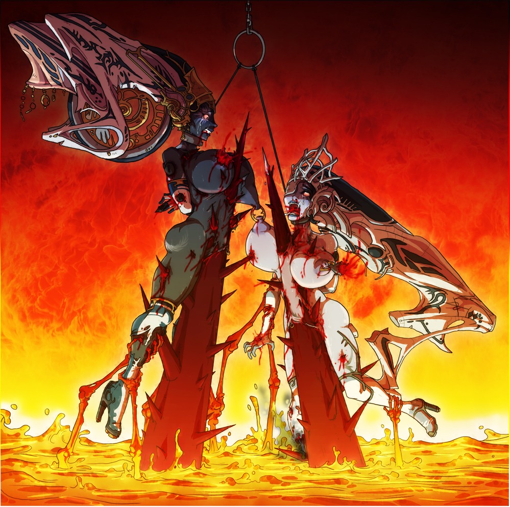 2girls blood death female female_death female_only gore guro impalement multiple_females multiple_girls rule34 tagme