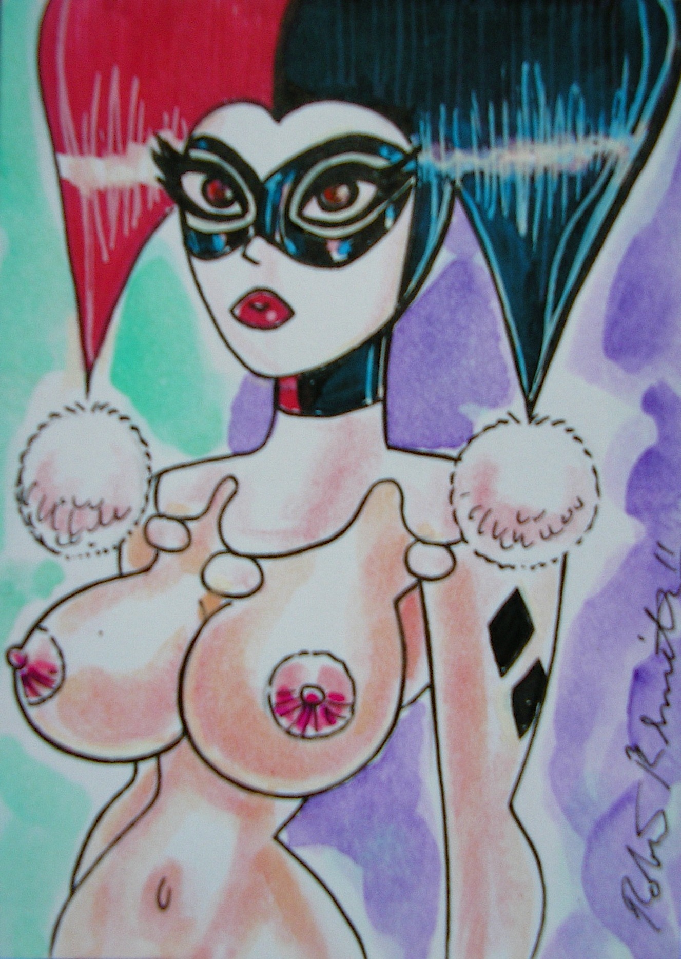 batman_(series) dc dc_comics female female_only harley_quinn harley_quinn_(classic) human rule34 siriguana solo tagme