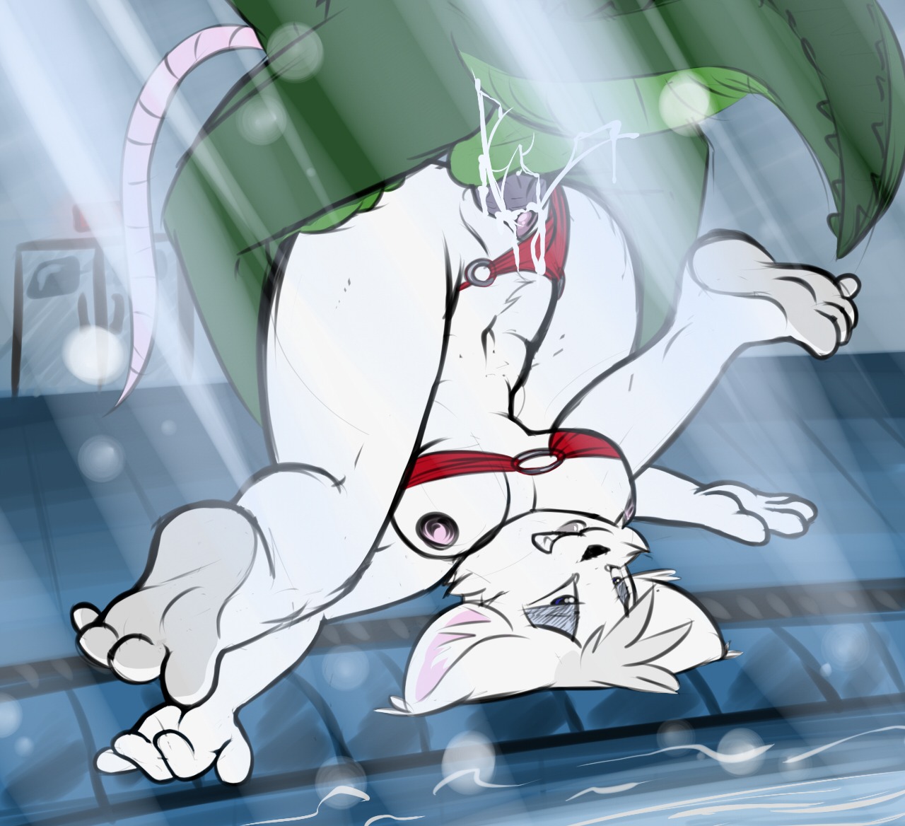 4_toes anthro big_breasts bodily_fluids breasts clothing clothing_aside crocodile crocodilian cum cum_in_vagina cum_inside duo e621 erection feet felid female female_penetrated genital_fluids genitals hindpaw humanoid_feet interspecies male male/female male_penetrating male_penetrating_female mammal mouse murid murine nipples nude paws penetration penile penile_penetration penis penis_in_vagina plantigrade reptile rodent scalie sex siroc soles swimwear swimwear_aside tail toes vaginal vaginal_penetration vulva
