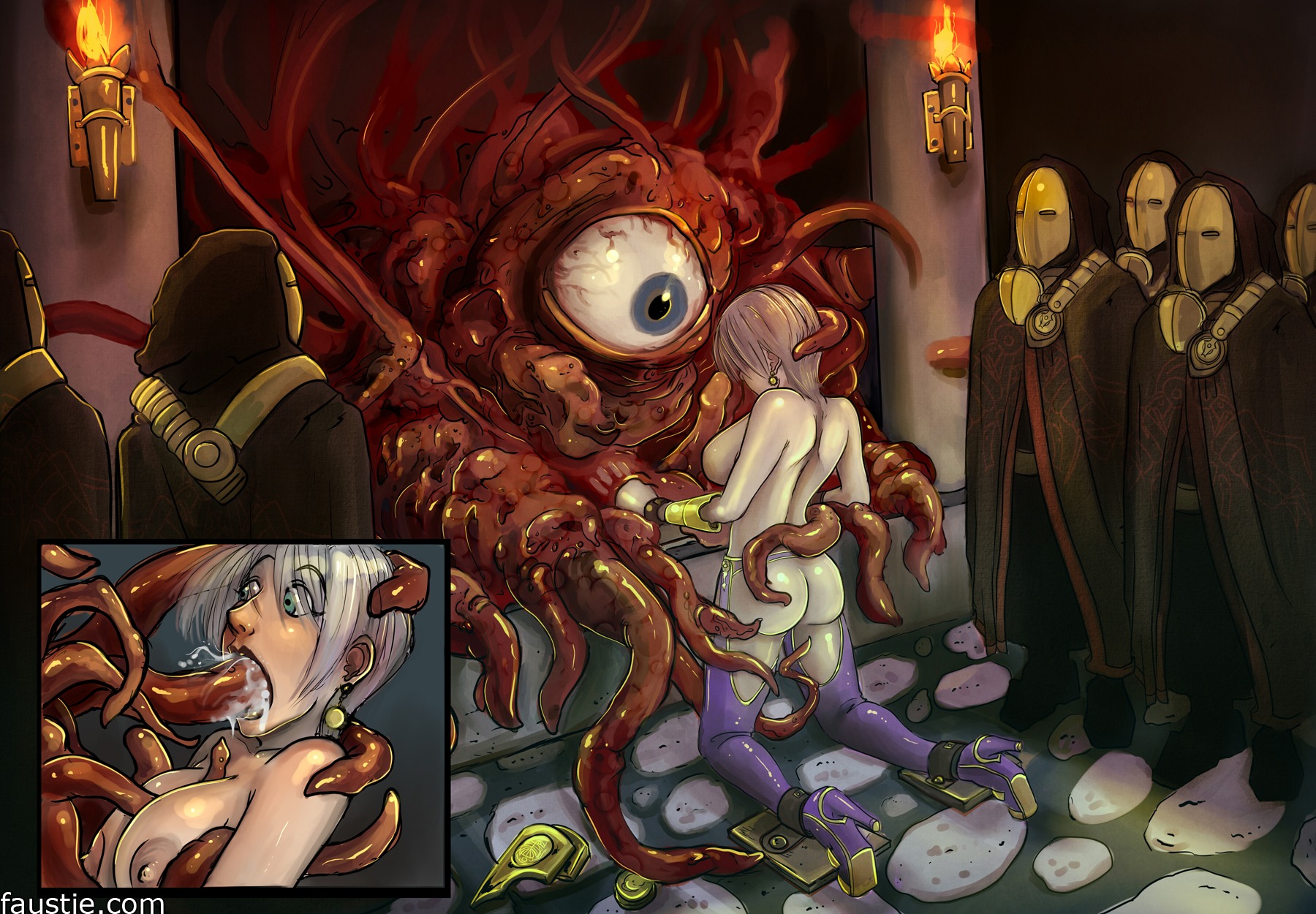 1girls ankle_cuffs ass being_watched big_eye bondage breasts charade clothing cum cum_in_mouth cum_inside cyclops eyeball faustie female forced forced_oral green_eyes interspecies isabella_valentine kneeling male masked_male monster monster_on_female monster_rape nipples open_mouth oral penis penis_tentacles purple_legwear purple_thighhighs red_tentacles restrained rule34 short_hair size_difference soul_calibur spread_legs tentacle tentacle_around_breasts tentacle_around_head tentacle_between_breasts tentacle_in_mouth tentacle_monster thigh_high_boots thighhighs topless_female wide_eyed