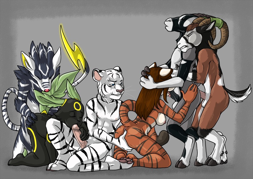 anal anal_sex anthro bai balls bisexual breasts closed_eyes feline fellatio female fingering fur furry furry_only gay hooves horns licking male masturbation monstur oral oral_sex orgy penetration penis raised_tail ram rule34 sex sheep tail tiger tongue