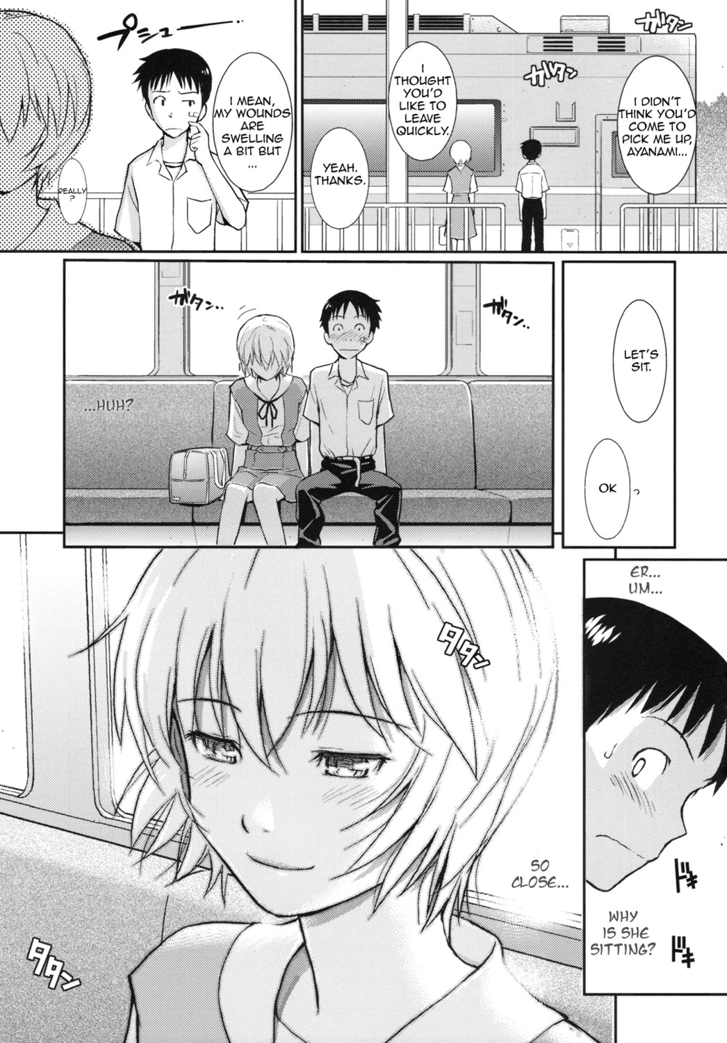 blue_eyes blush clothing comic fellatio female homunculus_(artist) neon_genesis_evangelion oppai oral rei_ayanami rule34 shinji_ikari skirt tagme