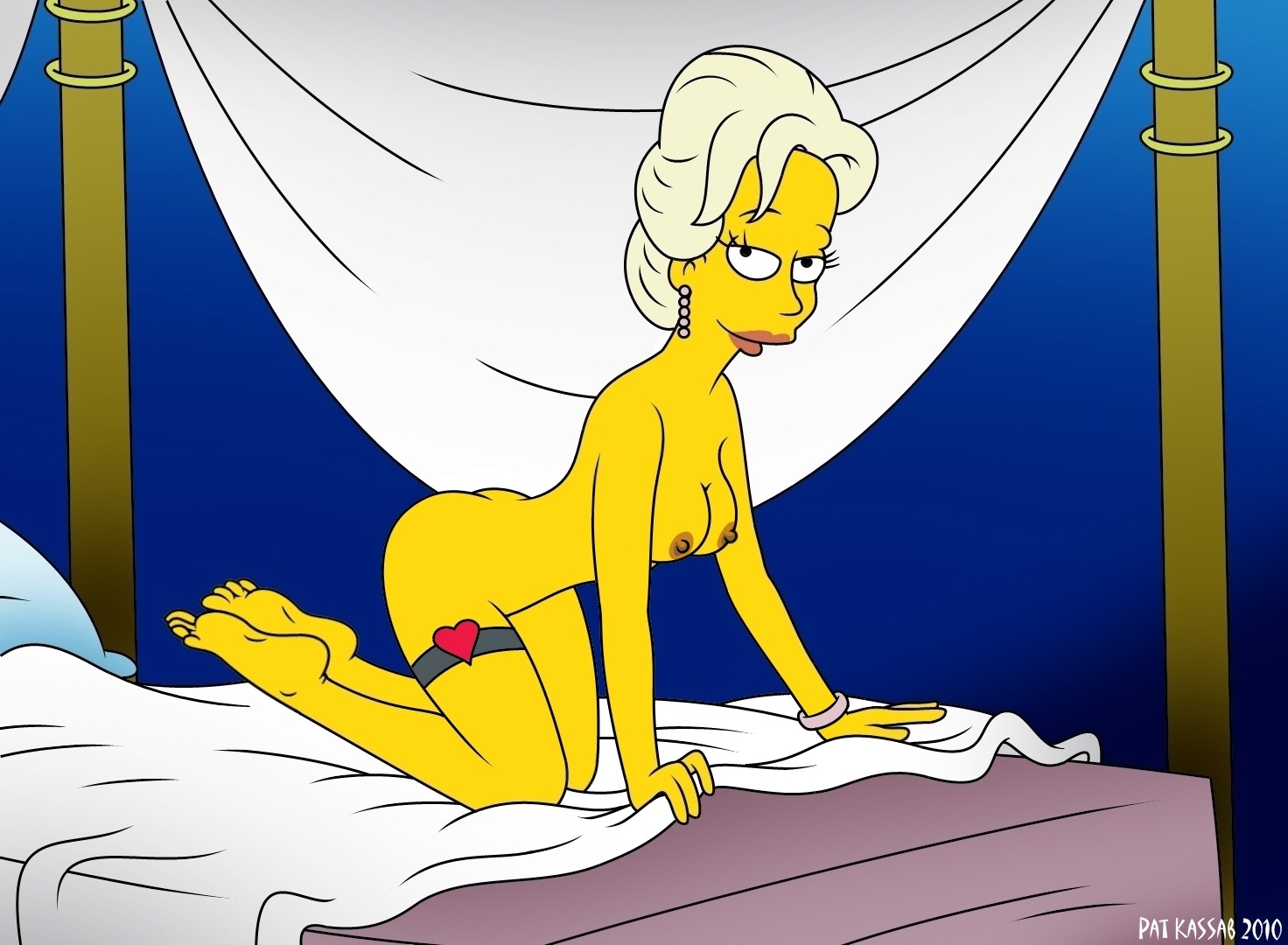 20th_century_studios accurate_art_style bed breasts color female female_only human indoors nipples nude pat_kassab rule34 sara_sloane side_view solo tagme the_simpsons yellow_body yellow_skin