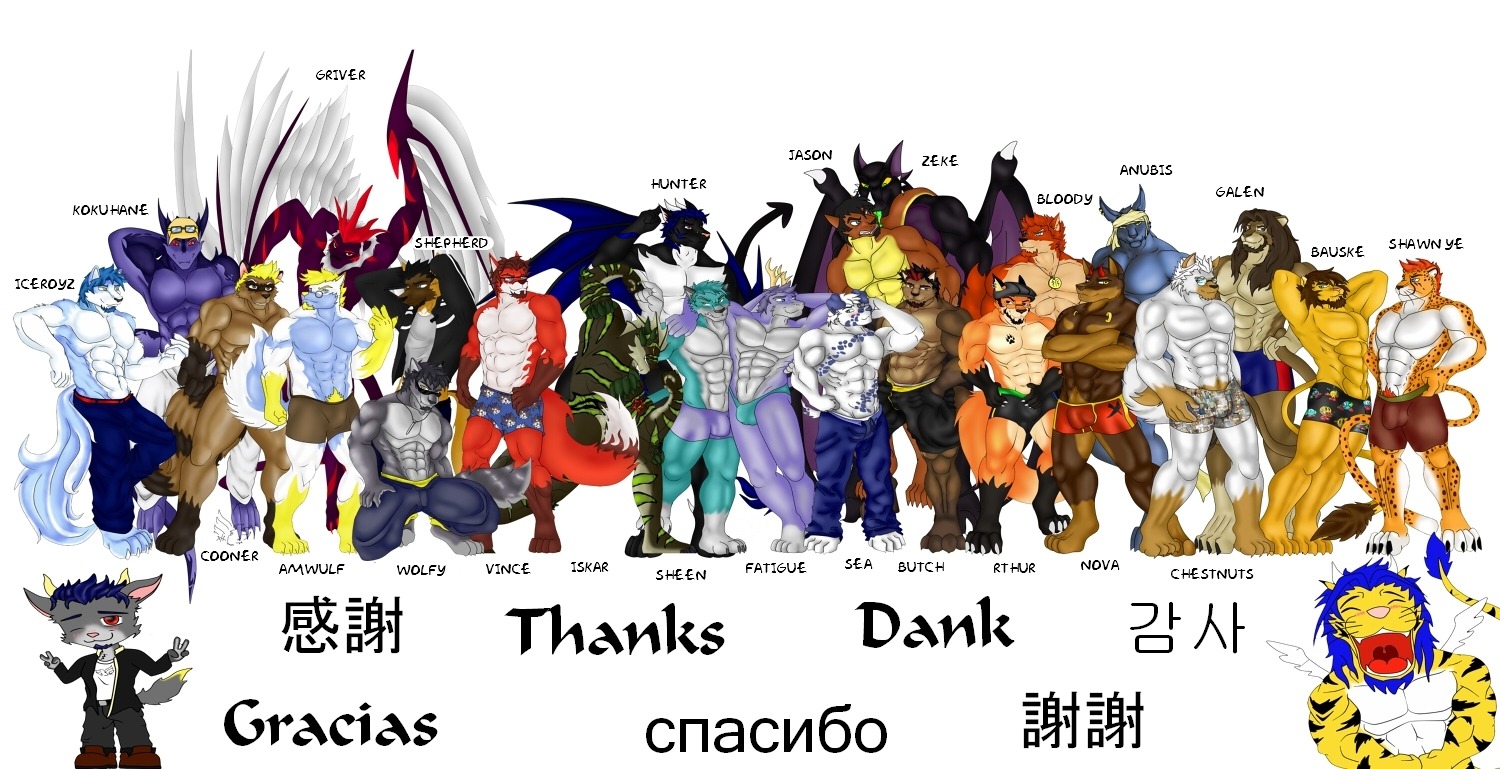 abs ammy anthro antlers anubian_jackal anubis_kruger_(character) bauske_destad bear-paws bedfellows biceps big_muscles black_body black_scales blood blue_body bodily_fluids bottomwear canid canine canis cheetahpaws_(character) chestnuts_(character) claws clothed clothing cooner_(cooner) dalmatian digital_media_(artwork) dipstick_tail domestic_cat domestic_dog dragon e621 english_text european_mythology everquest eyewear fangs fatigue_(bedfellows) feathered_wings feathers felid feline felis fox fur galen_dhaelos glasses green_tongue grey_body grey_fur griver group hat headgear headwear horn hunter hunter_ramirez hunterramirez hybrid iceroyz iksar jackal jackalope jason_takayama kokuhane_(character) kyle_takamoto lagomorph leopard lion male mammal markings membrane_(anatomy) membranous_wings multiple_images muscular muscular_male mythological_creature mythological_scalie mythology nintendo nova_(dwalker) pantherine pants pecs purple_body purple_fur red_eyes reptile scales scalie sea_salt sheen_(bedfellows) size_difference spirit tail tail_markings teeth text thank_you tiger tongue topless unktehila western_dragon wings wolf zeke_(crocdragon89)