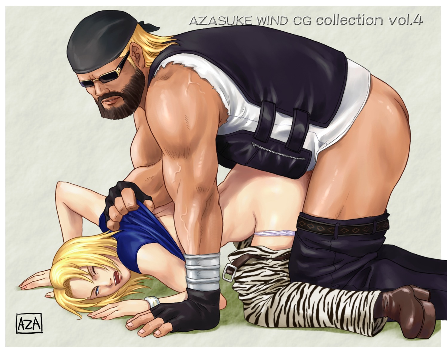 age_difference angry ass azasuke bass_armstrong blonde_hair blue_eyes clothed dead_or_alive defeated dilf doggy_style father_and_daughter female human incest male pussy rule34 sex stomach_bulge straight sunglasses tina_armstrong top-down_bottom-up underwear vaginal_penetration