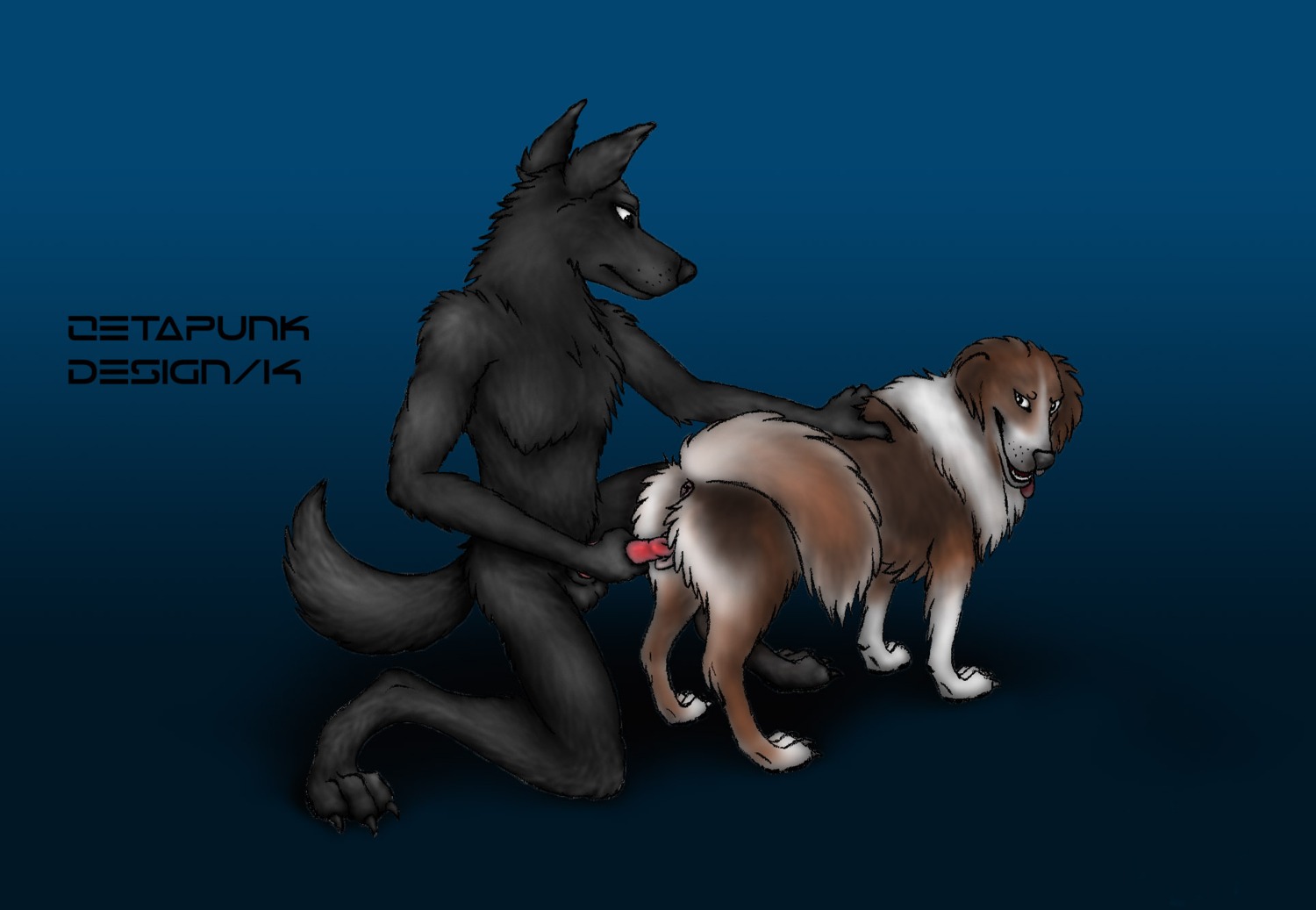 2014 animal_genitalia animal_penis animal_vulva anthro anthro_on_feral anthro_penetrating anthro_penetrating_feral bestiality canid canine canine_genitalia canine_penis canine_vulva duo e621 erection female female_on_anthro female_penetrated feral feral_penetrated from_behind_position genitals hi_res interspecies knot male male/female male_on_feral male_penetrating male_penetrating_female mammal penetration penis sex vaginal vulva zetapunk