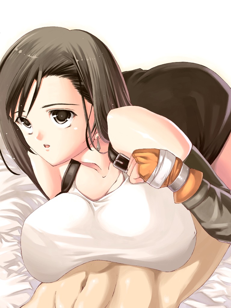 1boy 1girls breasts clothing female female_focus final_fantasy final_fantasy_vii ionosphere male partial_male penis pointy_chin rule34 straight_hair tagme tifa_lockhart