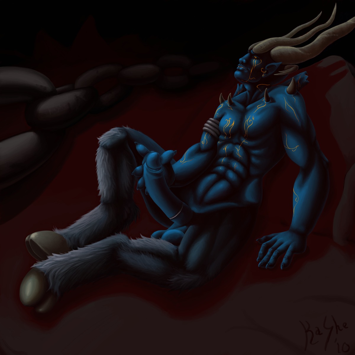 1:1 accessory angel balls big_balls big_horn big_penis cock_ring dante's_inferno demon e621 erection fallen_angel genitals hi_res hooves horizontal_pupils horn humanoid humanoid_genitalia humanoid_penis jewelry kashe lucifer_(dante's_inferno) male masturbation muscular muscular_humanoid muscular_male penile penile_masturbation penis penis_accessory penis_jewelry pupils satan satyr solo yellow_eyes