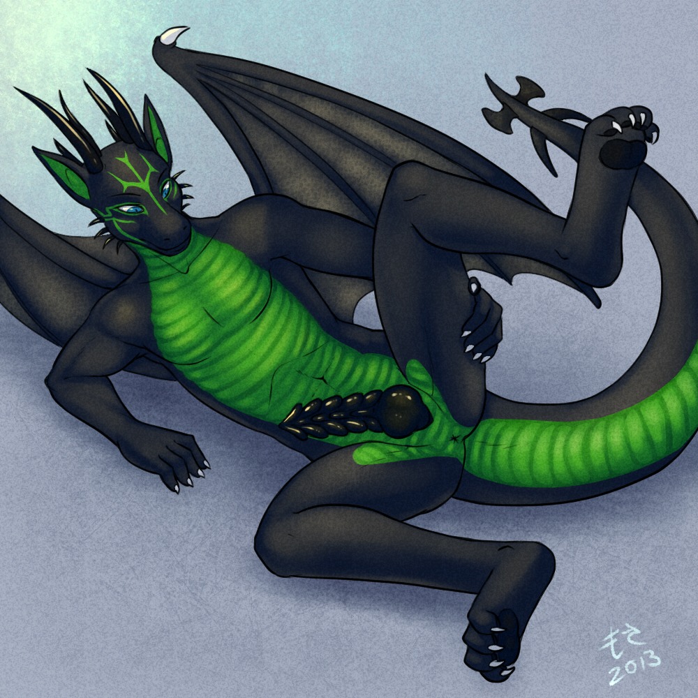 1:1 2013 4_toes anthro anus big_penis biped black_body black_penis blue_eyes claws digitigrade dragon e621 erection european_mythology feet genitals hindpaw horn knot lying male membrane_(anatomy) membranous_wings mosa mythological_creature mythological_scalie mythology nude on_back pawpads paws penis presenting raised_leg scalie soles solo spread_legs spreading tail toes western_dragon wings