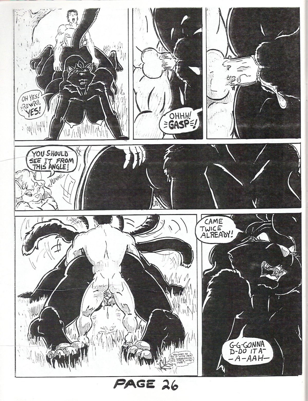 anthro anthro_penetrated balls big_breasts biped breasts comic domestic_cat duo_focus e621 english_text erection felid feline felis female female_penetrated genitals group hi_res huge_breasts human human_on_anthro human_penetrating human_penetrating_anthro interspecies larger_female larger_sub low-angle_view male male/female male_penetrating mammal monochrome mouse murid murine nude oscar_marcus penetration penis rodent sex size_difference smaller_male submissive tail text tongue vaginal vaginal_penetration worm's-eye_view