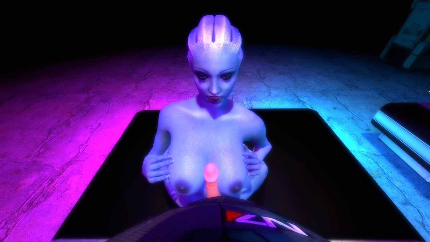 1boy 1girls 3d anthro anthro_female asari bed breasts clothed clothed_male clothed_male_nude_female clothing commander_shepard erect_penis erection female first_person_view garry's_mod gm_construct gm_construct_(garry's_mod_map) human human_male jk2sith liara_t'soni male male_pov maleshep mass_effect nipples nude nude_female penis penis_between_breasts pov rule34