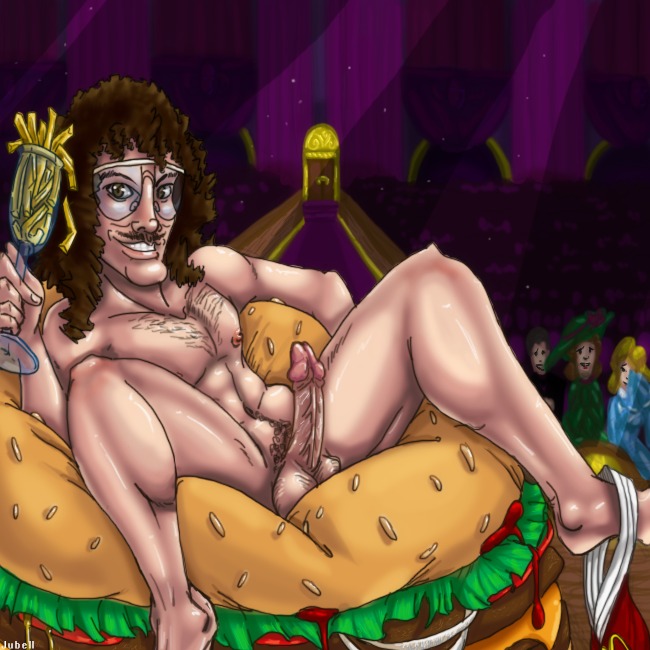 1boy balls erect_penis erection gay jubell male male_only penis rule34 tagme veiny_penis weird_al_yankovic yaoi