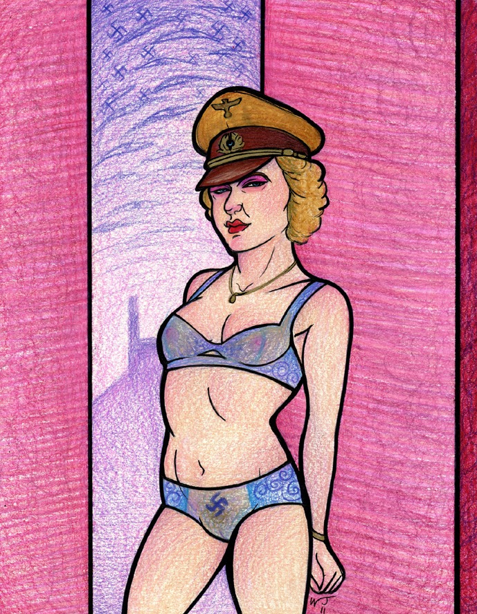 clothing eva_braun female female_only hat human nazi pale_skin real_person rule34 short_hair solo standing tagme