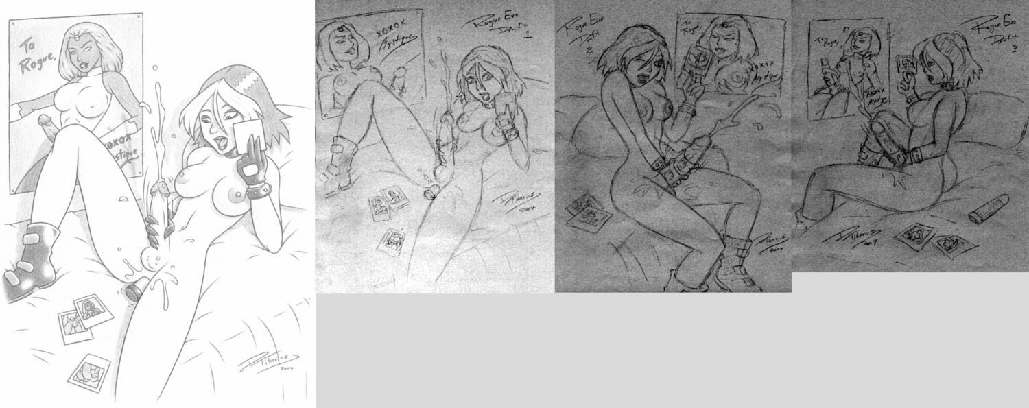 2futas anna_marie comic dtiberius futa_only futanari intersex marvel marvel_comics monochrome mystique raven_darkholme rogue_(evolution) rogue_(x-men) rule34 straight_hair x-men x-men_evolution