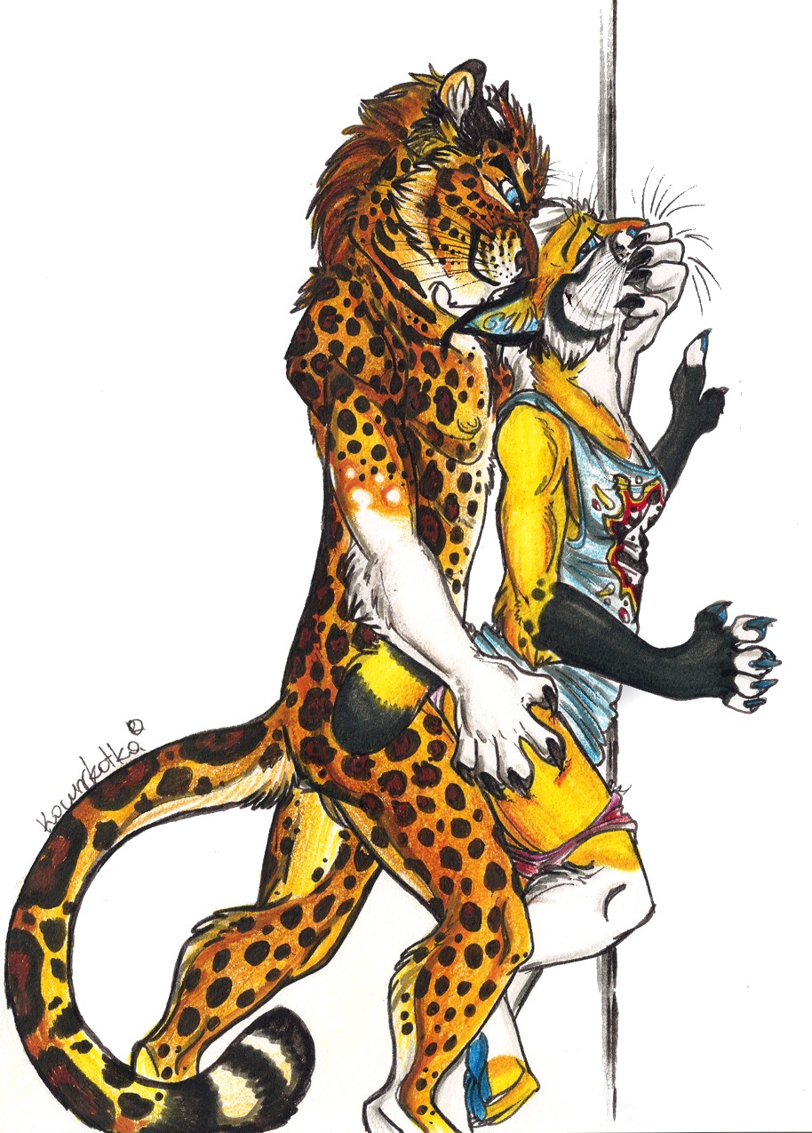 against_surface against_wall anthro clothed clothing duo e621 felid female female_penetrated forced hi_res jaguar male male/female male_penetrating male_penetrating_female mammal nude pantherine panties panties_down partially_clothed patrikthedog penetration penile penile_penetration penis_in_vagina sex shirt standing topwear traditional_media_(artwork) underwear underwear_down vaginal vaginal_penetration