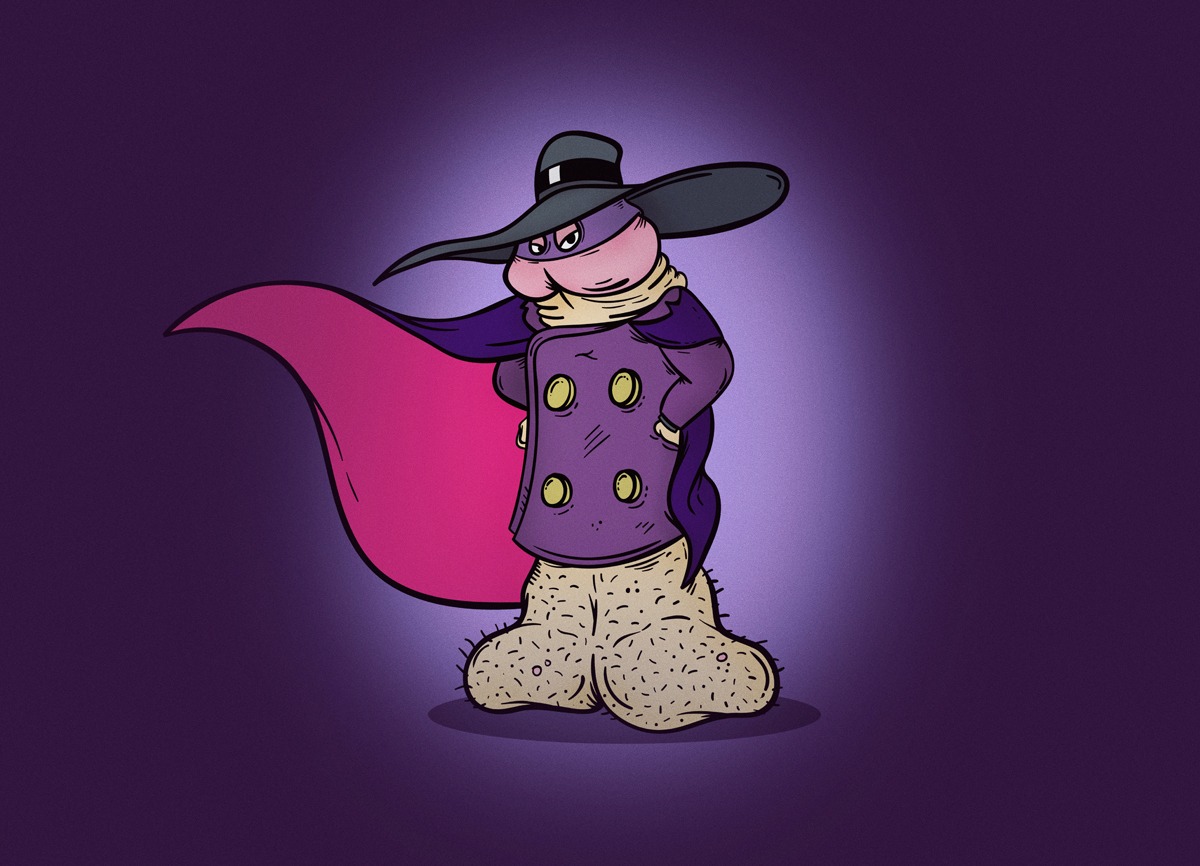 balls ballsack cape dagenskuk darkwing_duck darkwing_duck_(character) disney foreskin foreskin_folds hairy_balls hat humanoid_penis jacket male male_only penis retracted_foreskin rule34 scrotum tagme testicles uncircumcised uncut