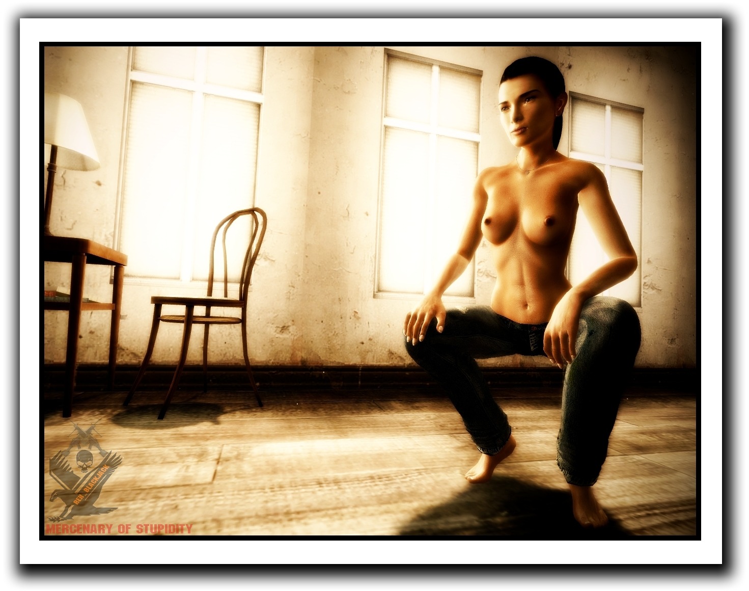 1girls 3d alyx_vance breasts crouching female female_only garry's_mod half-life_(series) half-life_2 human human_female human_only jeans nipples reh_blackjack rule34 solo squatting tagme topless topless_female topless_jeans
