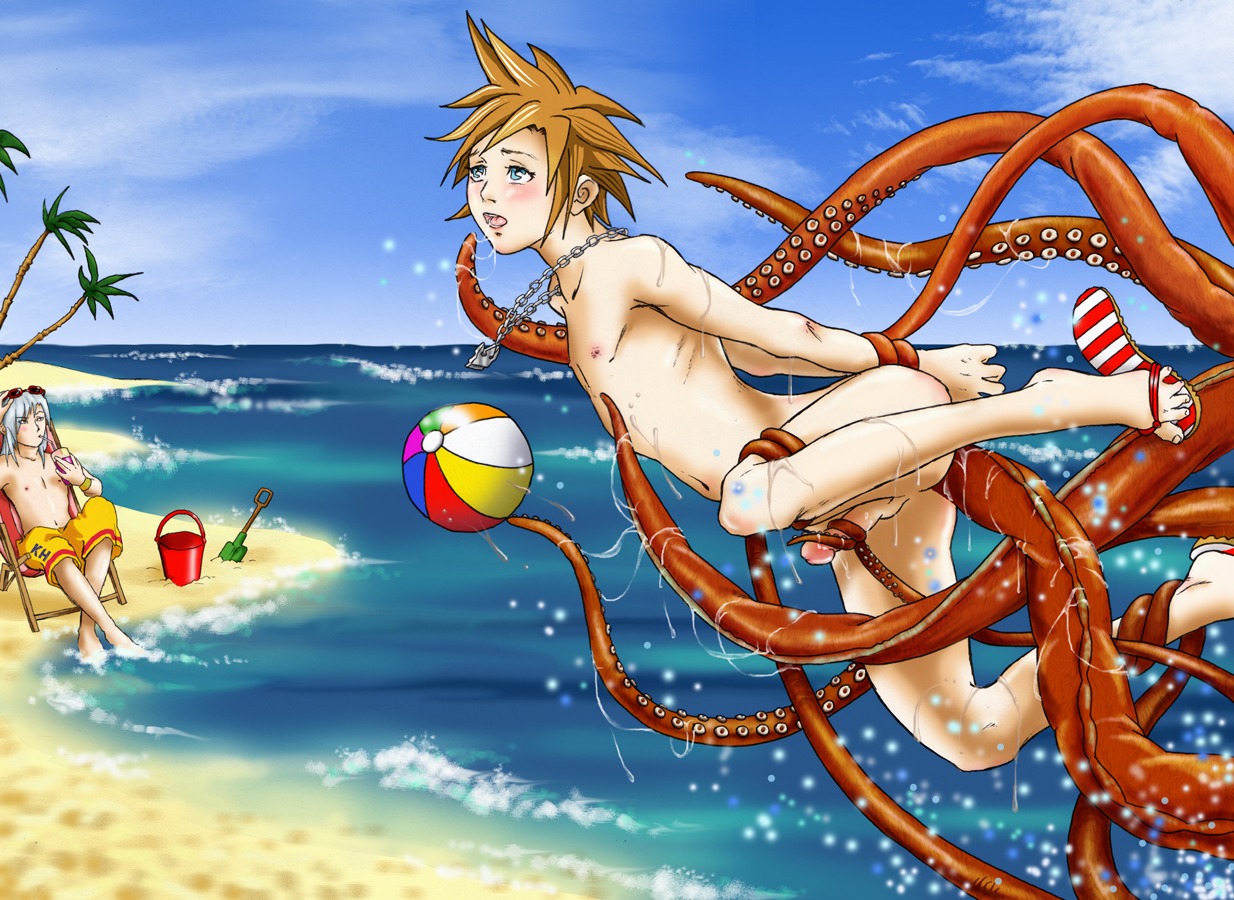 disney gay kingdom_hearts male male_only outdoors penis restrained riku rule34 sora sora_(kingdom_hearts) square_enix tagme tentacle_on_male yaoi