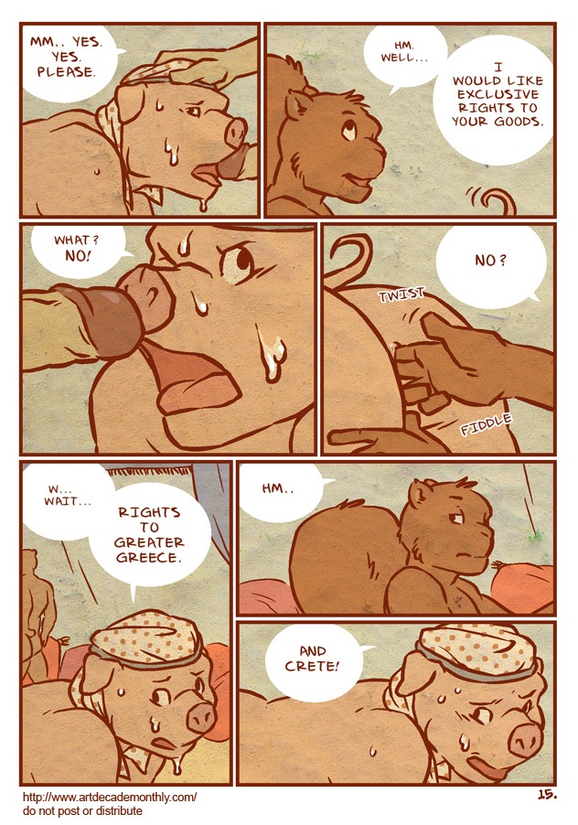 anal anal_fingering anthro artdecade bear bodily_fluids bovid butt caprine comic cum cum_on_face dialogue digital_media_(artwork) do_not_distribute domestic_pig e621 english_text erection fingering genital_fluids genitals goat greek group harem humanoid_genitalia humanoid_penis male male/male male_penetrated male_penetrating male_penetrating_male mammal multiple_scenes open_mouth oral penetration penis rodent sciurid sex slightly_chubby suid suine sus_(pig) text tree_squirrel url
