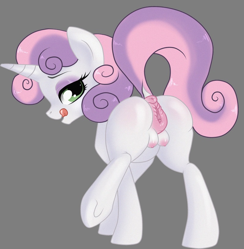 2013 alpha_channel anus butt e621 equid equine female feral friendship_is_magic fur genitals green_eyes hair half-closed_eyes hasbro horn in_heat licking licking_lips licking_own_lips looking_at_viewer looking_back mammal milk-jug multicolored_hair my_little_pony mythological_creature mythological_equine mythology narrowed_eyes nipples puffy_anus purple_hair raised_tail self_lick simple_background solo sweetie_belle_(mlp) tail teats tongue tongue_out transparent_background two_tone_hair unicorn vulva white_body white_fur