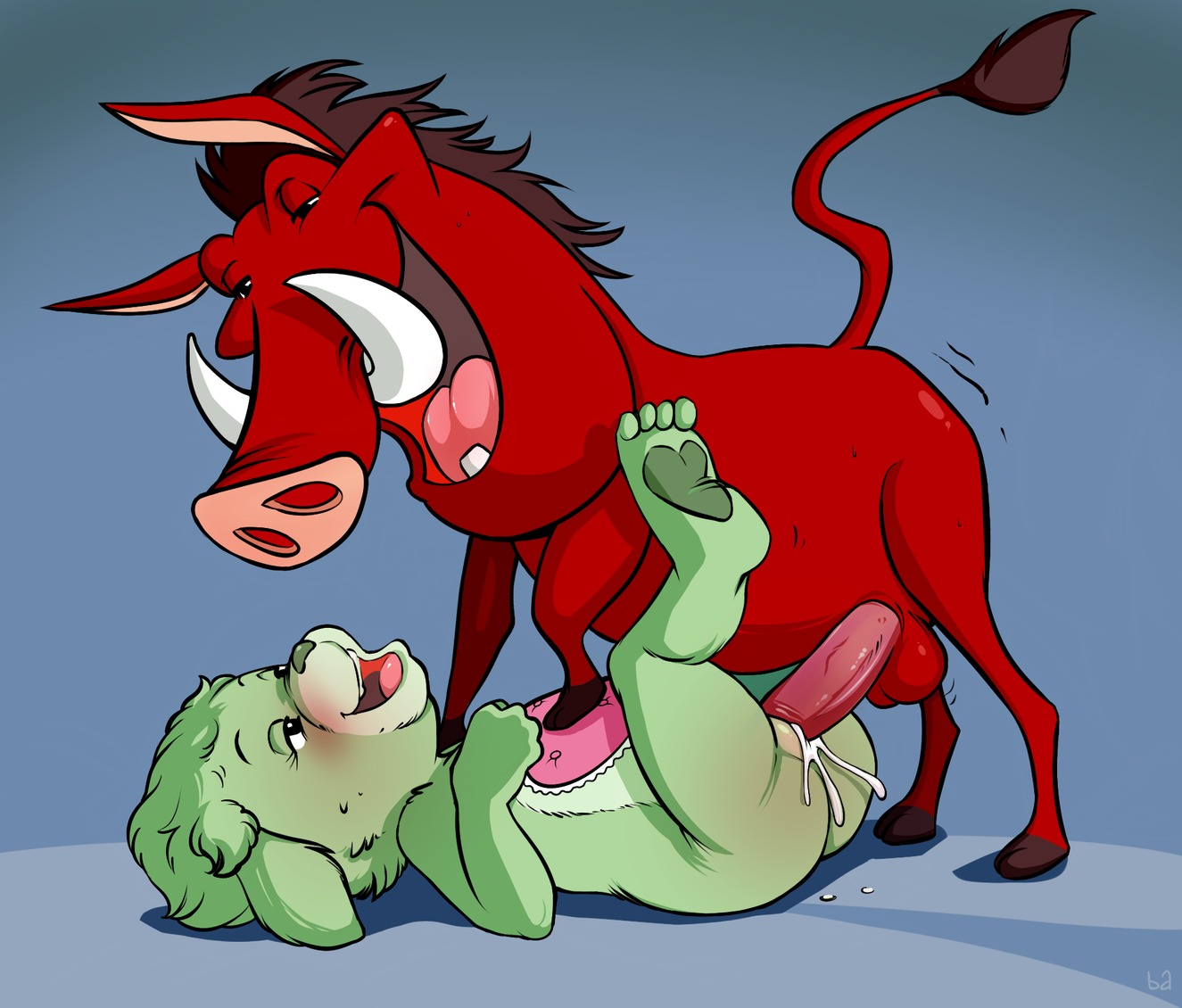 american_greetings anthro anthro_on_feral anthro_penetrated balls battle_angel belly belly_markings bestiality bodily_fluids bovid butt caprine care_bear_cousins care_bears cloudco crossover cum disney domestic_sheep duo e621 erection female female_on_feral female_penetrated feral feral_penetrating feral_penetrating_anthro fur genital_fluids genitals gentle_heart_lamb green_body green_fur interspecies male male/female male_on_anthro male_penetrating male_penetrating_female mammal markings nude penetration penile penile_penetration penis penis_in_vagina pumbaa quadruped red_body sex sheep slightly_chubby suid suine tail tail_tuft the_lion_king tuft vaginal vaginal_penetration vulva warthog what what_has_science_done why